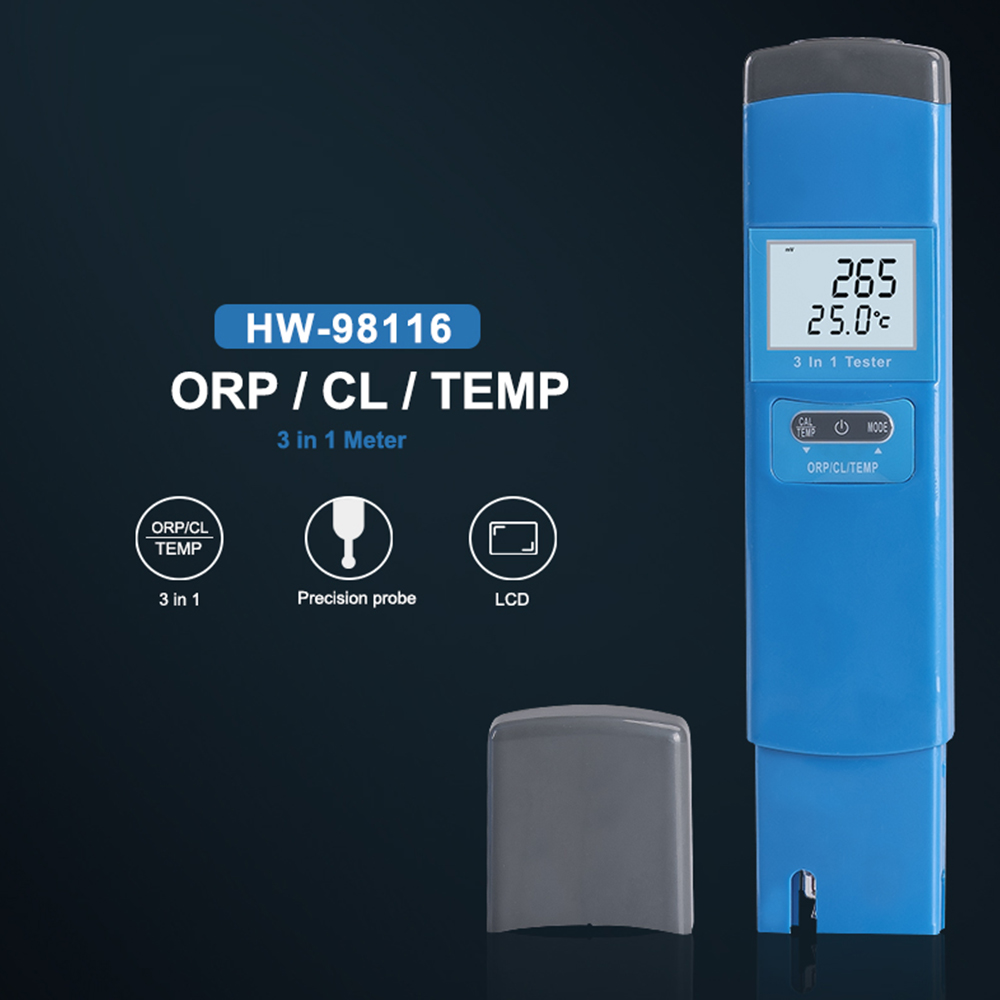 Marine Aquarium Water Analyzer - ORP/H2 Metre 3'ü 1 Arada Dijital