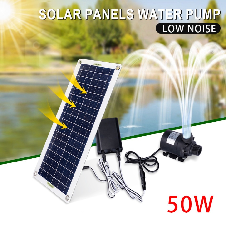 Marine Aquarium Equipment - 50W Güneş Enerjili Su Pompası Seti
