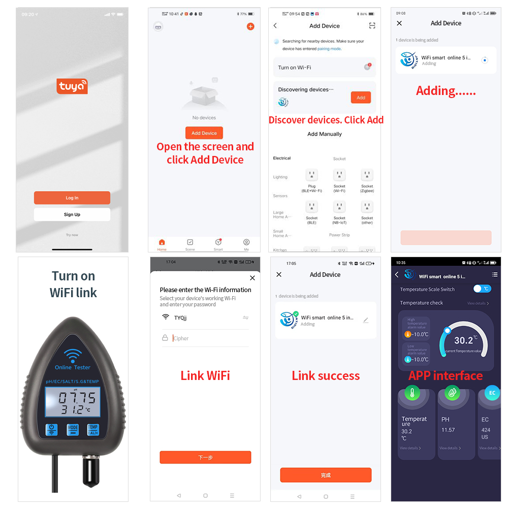 Tuya WiFi 5 in 1 su kalitesi m - Marine Aquarium Water Analyzer incelemesi ve fiyatı