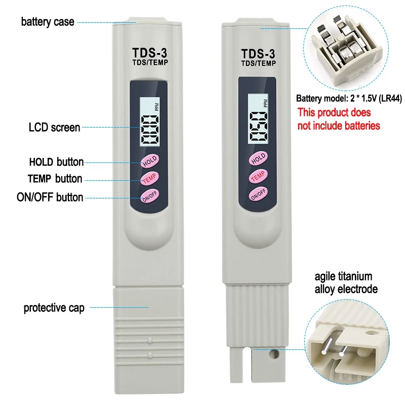 1/3 adet taşınabilir LCD dijit - Marine Aquarium Water Analyzer incelemesi ve fiyatı