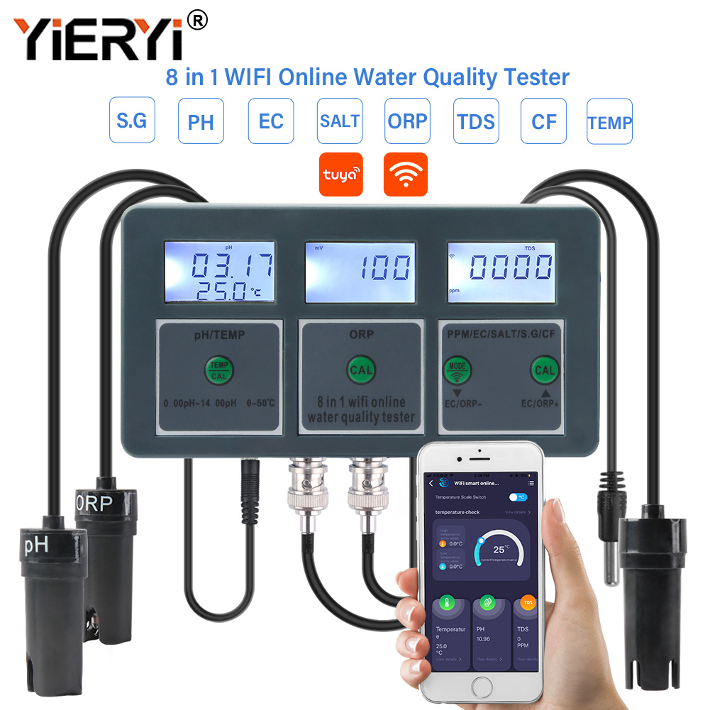 Yieryi WiFi Tuya Akıllı PH ORP - Marine Aquarium Water Analyzer incelemesi ve fiyatı